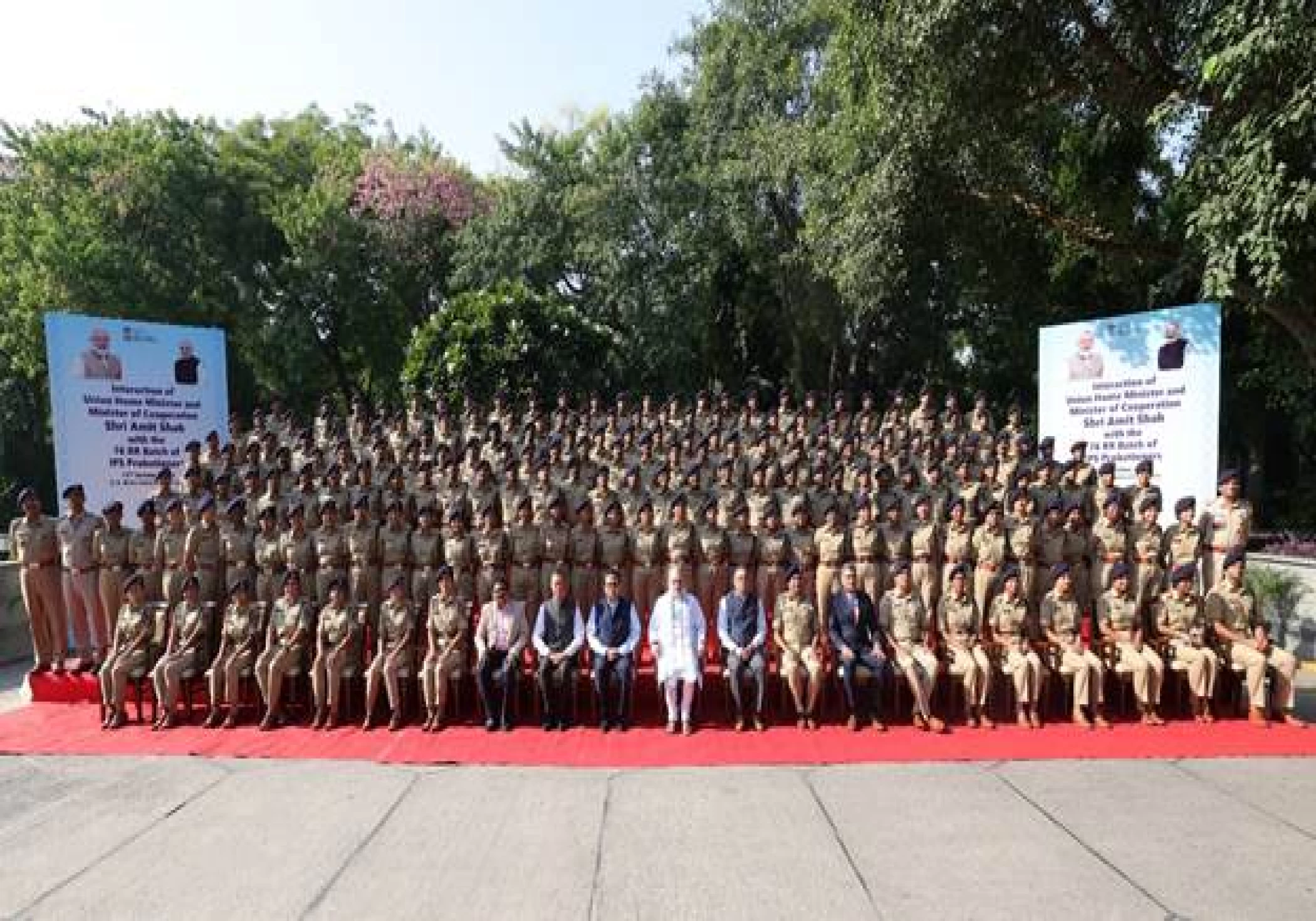 Union Home Minister and Minister of Cooperation Amit Shah interacts with IPS probationers of 2023 batch (76 RR) in New Delhi